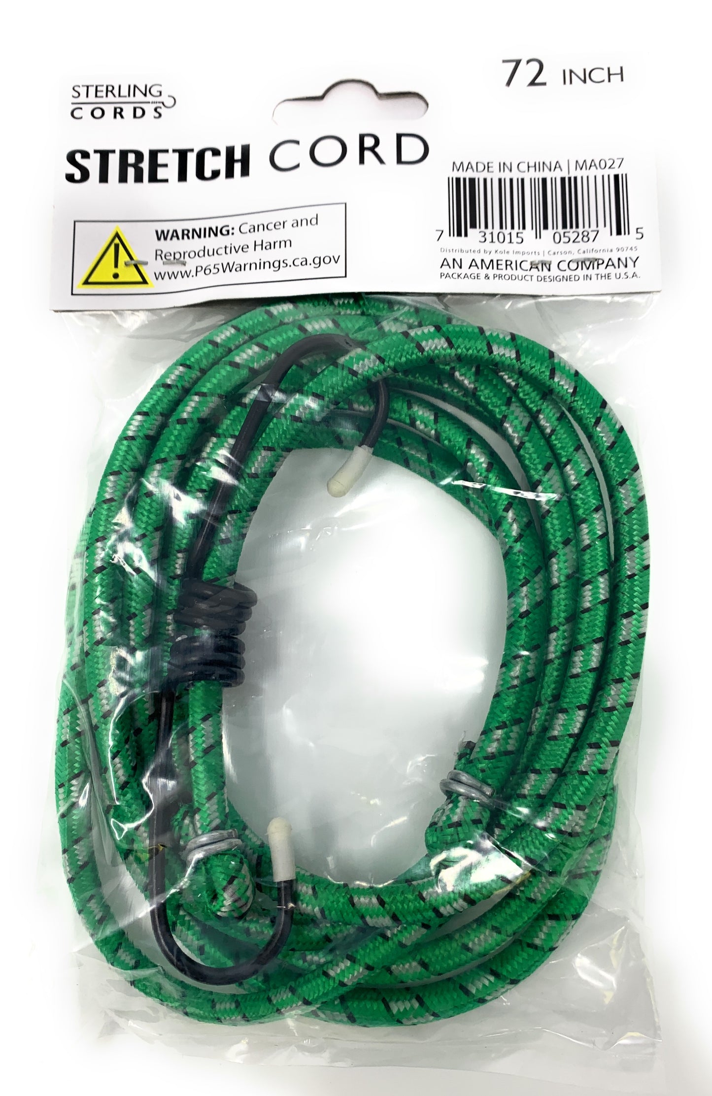 72" Heavy Duty Stretch Cord Green Elastic cords bind together things Stretch Band