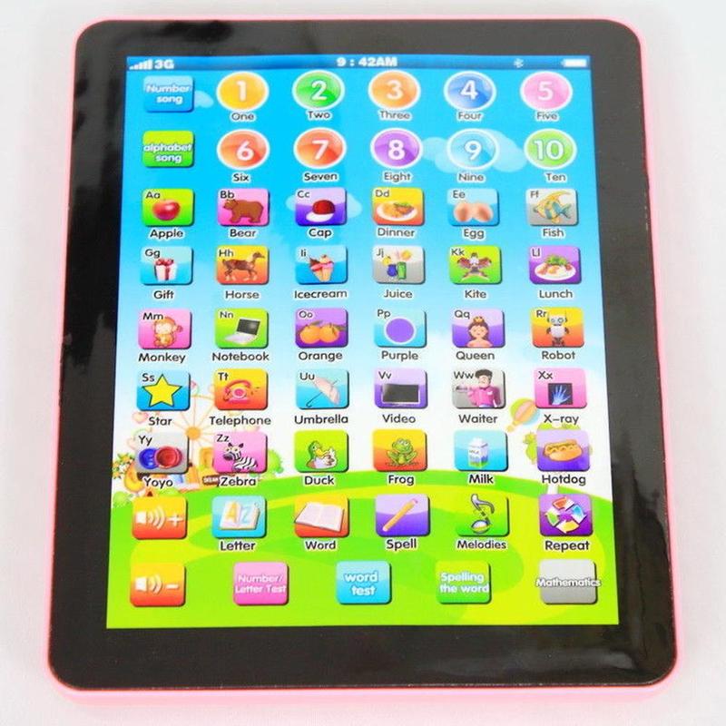 Toy Tablet Kid Educational Multi-function Learning Machine Computer Model ability and knowledge - Pink