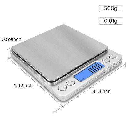 Mini Digital Scale I2000 0.01g/500g Superior Digital Platform Scale Stainless Steel Hand Scale