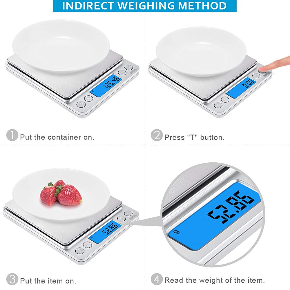 Mini Digital Scale I2000 0.01g/500g Superior Digital Platform Scale Stainless Steel Hand Scale