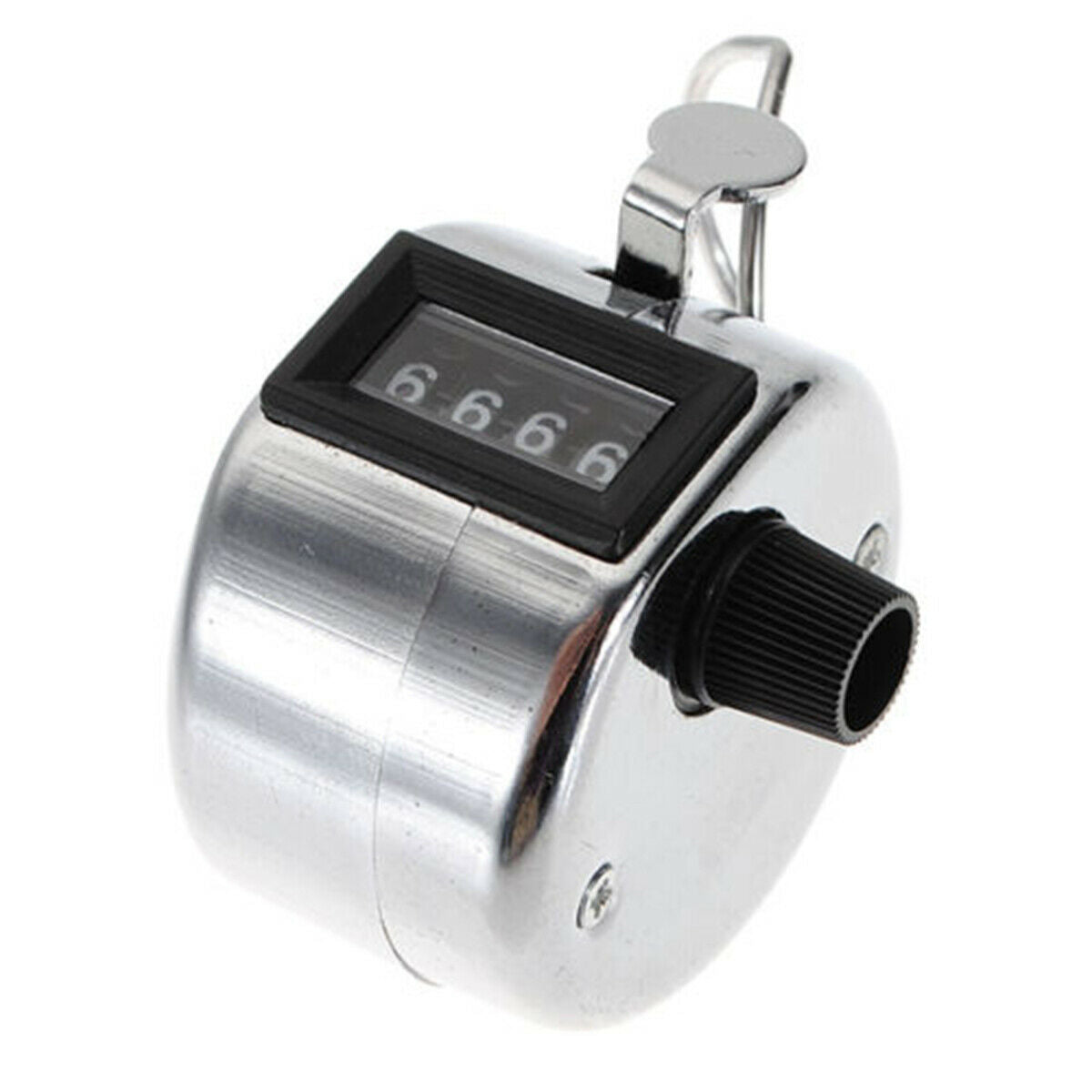 Hand Tally Counter 4-Digit Mechanical Palm Number Clicker With Finger Ring