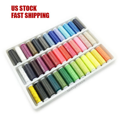 39 pcs Polyester Sewing Thread Assorted Color Spool Set Yarn Sewing Thread Machine Hand