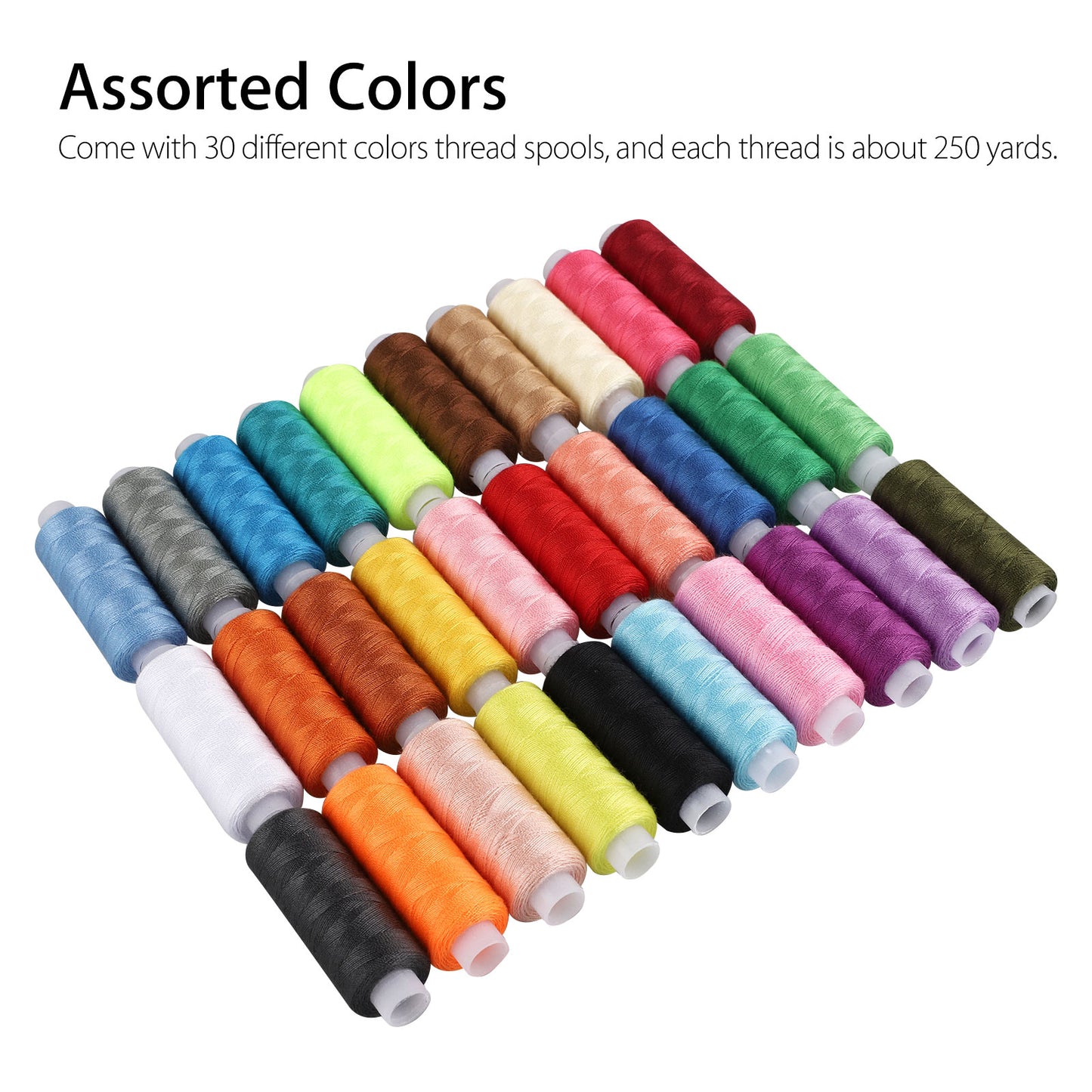 39 pcs Polyester Sewing Thread Assorted Color Spool Set Yarn Sewing Thread Machine Hand