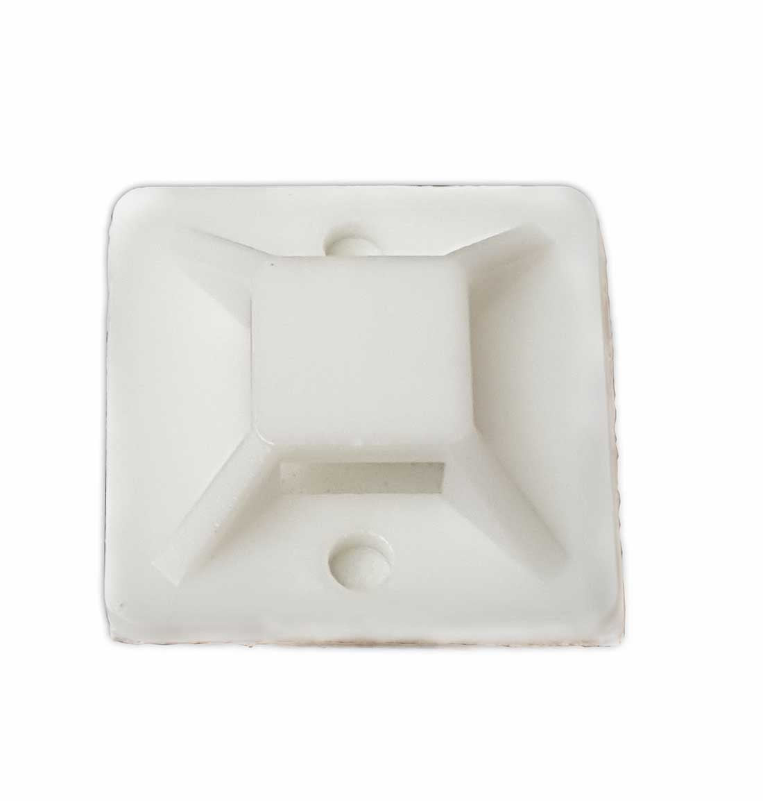 Cable Tie Mounts (25mm x 25mm) Self ADHESIVE Clips Wire Tie Base - Premium Grade Strength Screw-Hole Anchor Point Provides Optimal Strength