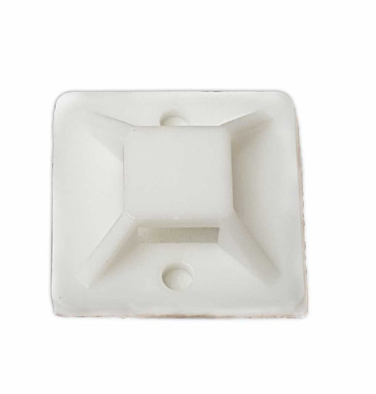 Cable Tie Mounts (25mm x 25mm) Self ADHESIVE Clips Wire Tie Base - Premium Grade Strength Screw-Hole Anchor Point Provides Optimal Strength