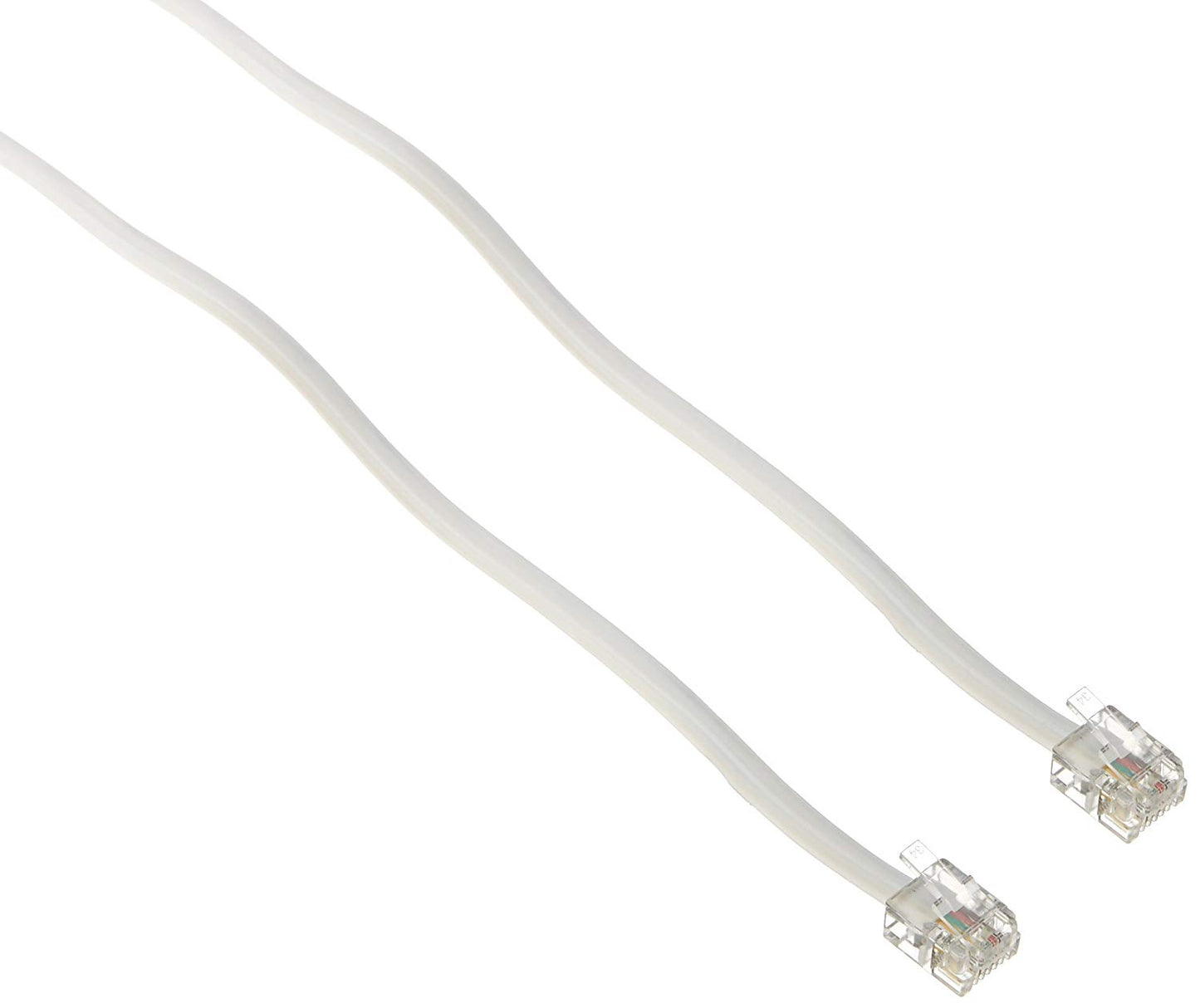 Telephone Extension Cord  50 Feet Long Phone Cable Line Wire - White