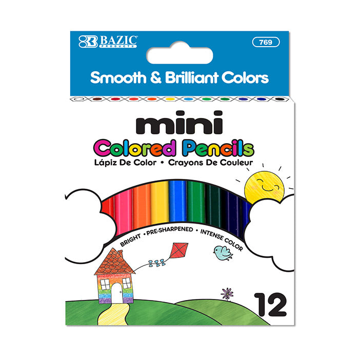 12 pcs Mini Color Pencils pre-sharpened Ready for all Coloring Needs