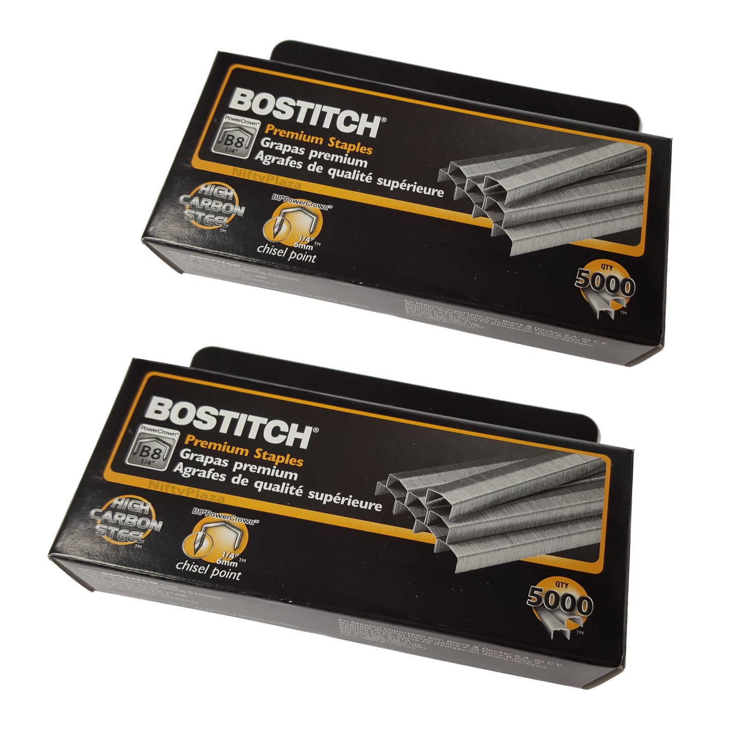 Stanley Bostitch B8 Staples for 1/4" Stapler, 2 Boxes (10000 Staples)