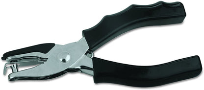 Universal Eight-Sheet Handheld 1/4 Hole Punch, Metal with Black Rubber Grip, Universal Brand