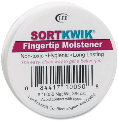 Sortkwik Fingertip Moisteners, 3/8 Ounce, Pink, Deters licking Fingers, Hygienic Protection