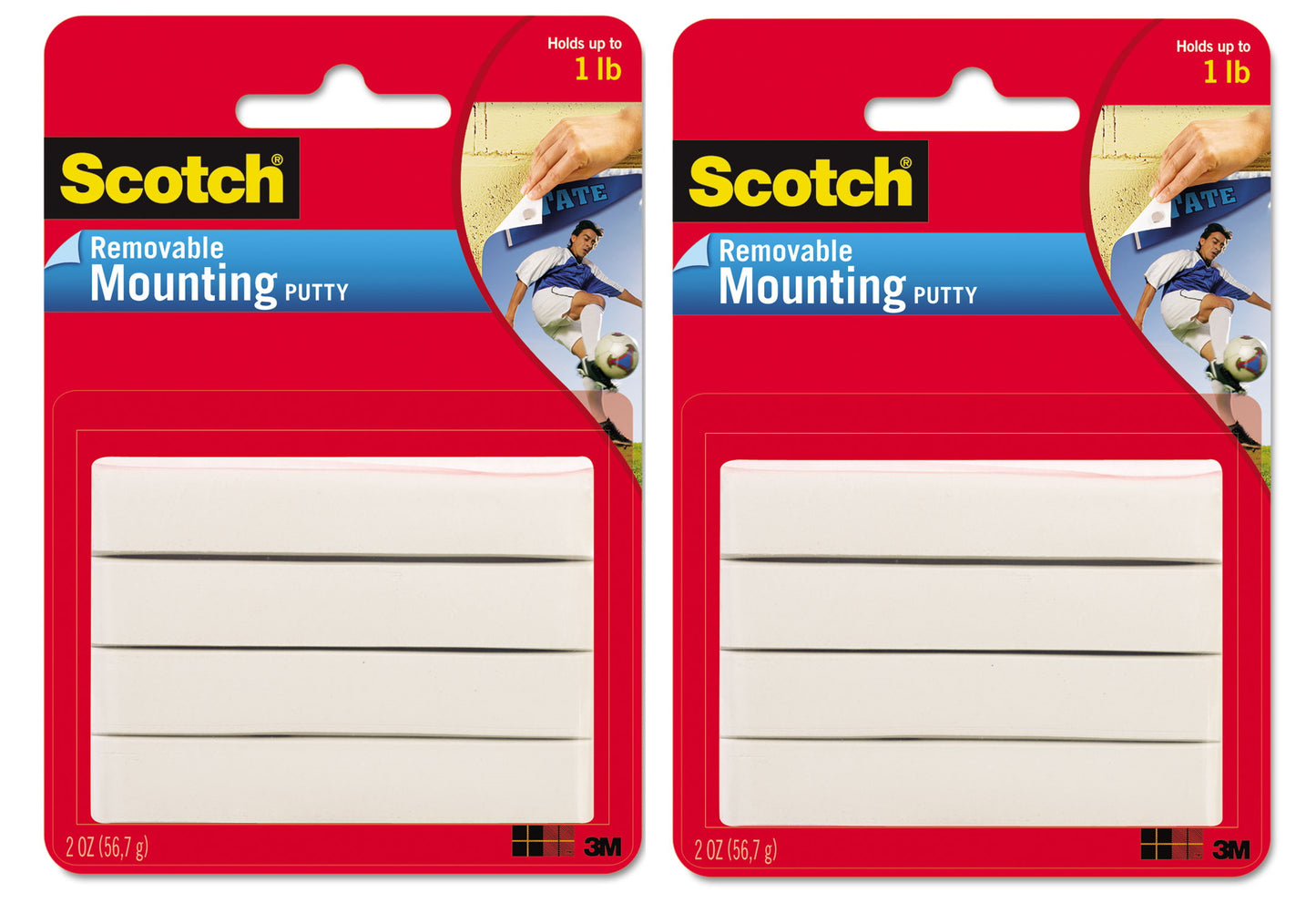 Scotch Adhesive Putty, Nontoxic, 2 oz, Artwork, Photos Paper and many more 2 Pack