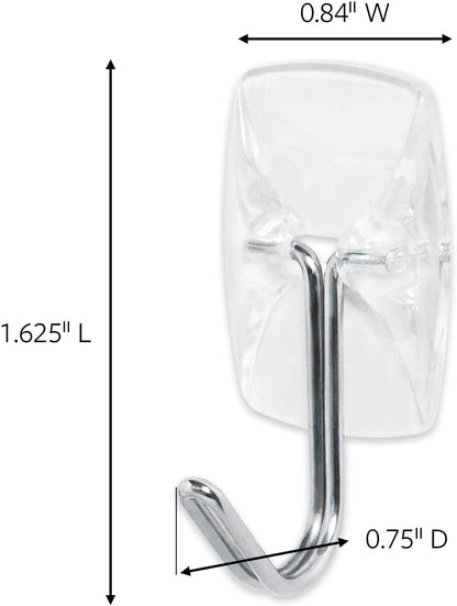 Command Clear Hooks and Strips, Plastic/Wire, Small, 3 Hooks and 4 Strips Holds strongly Removes Cleanly