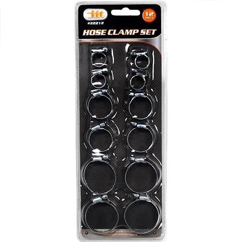 IIT Assorted HOSE Clamp Set, 12 Piece Clamps Pipe Joints to Prevent Leaks