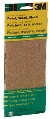3M 9015 General Purpose Sandpaper Sheets, 3-2/3-in by 9-inch, Fine Grit
