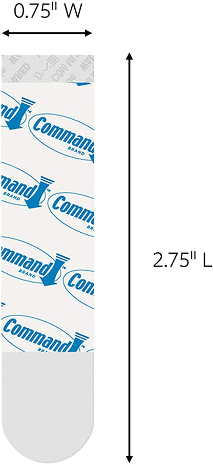 Command Clear Replacement Strips, Re-Hang Indoor Clear Hooks, 9 strips 0.63 x 1.75