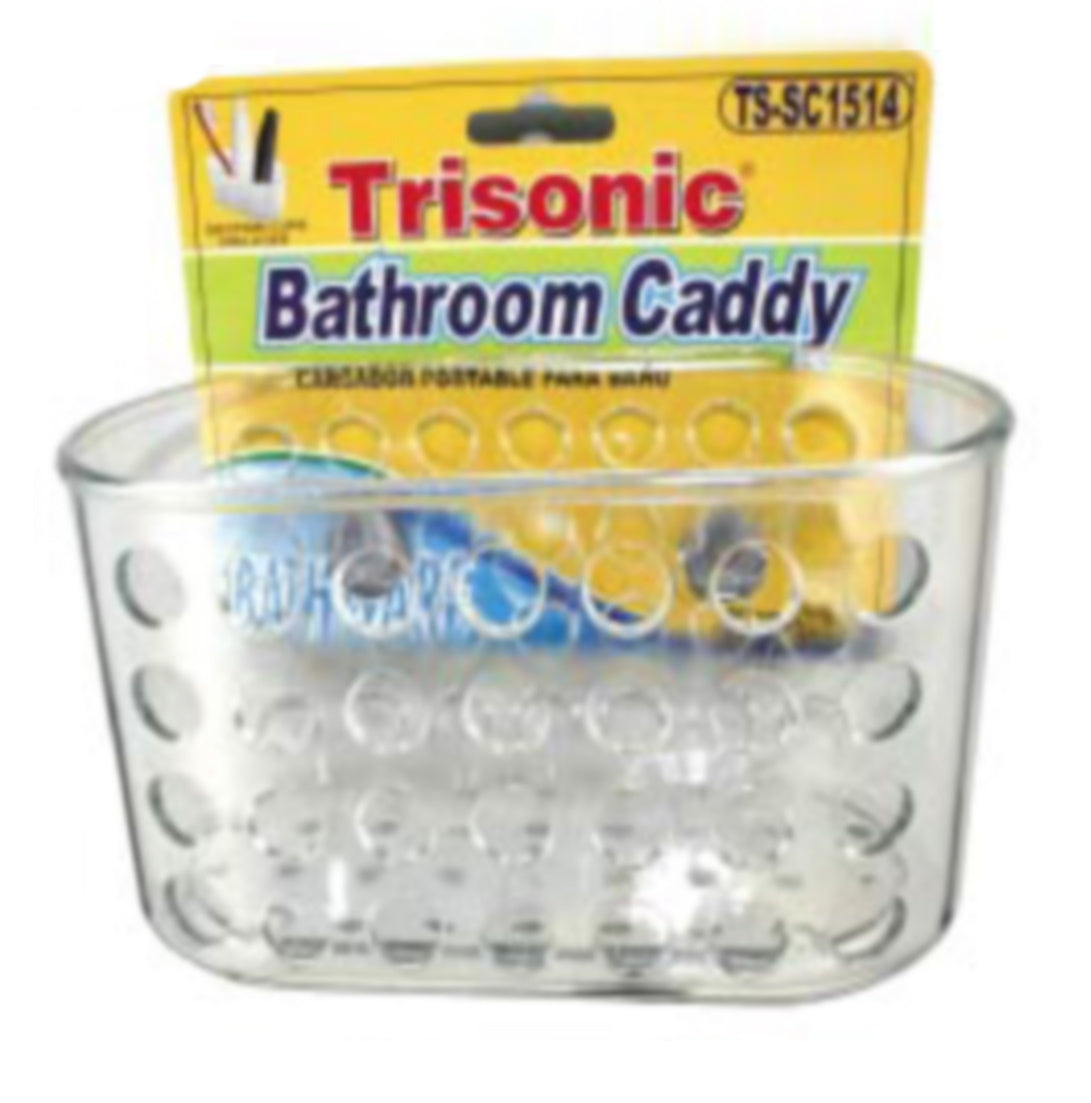 Trisonic Bathroom Caddy Shower Bath Organizer Storage Basket Soap Holder With Suction Cups