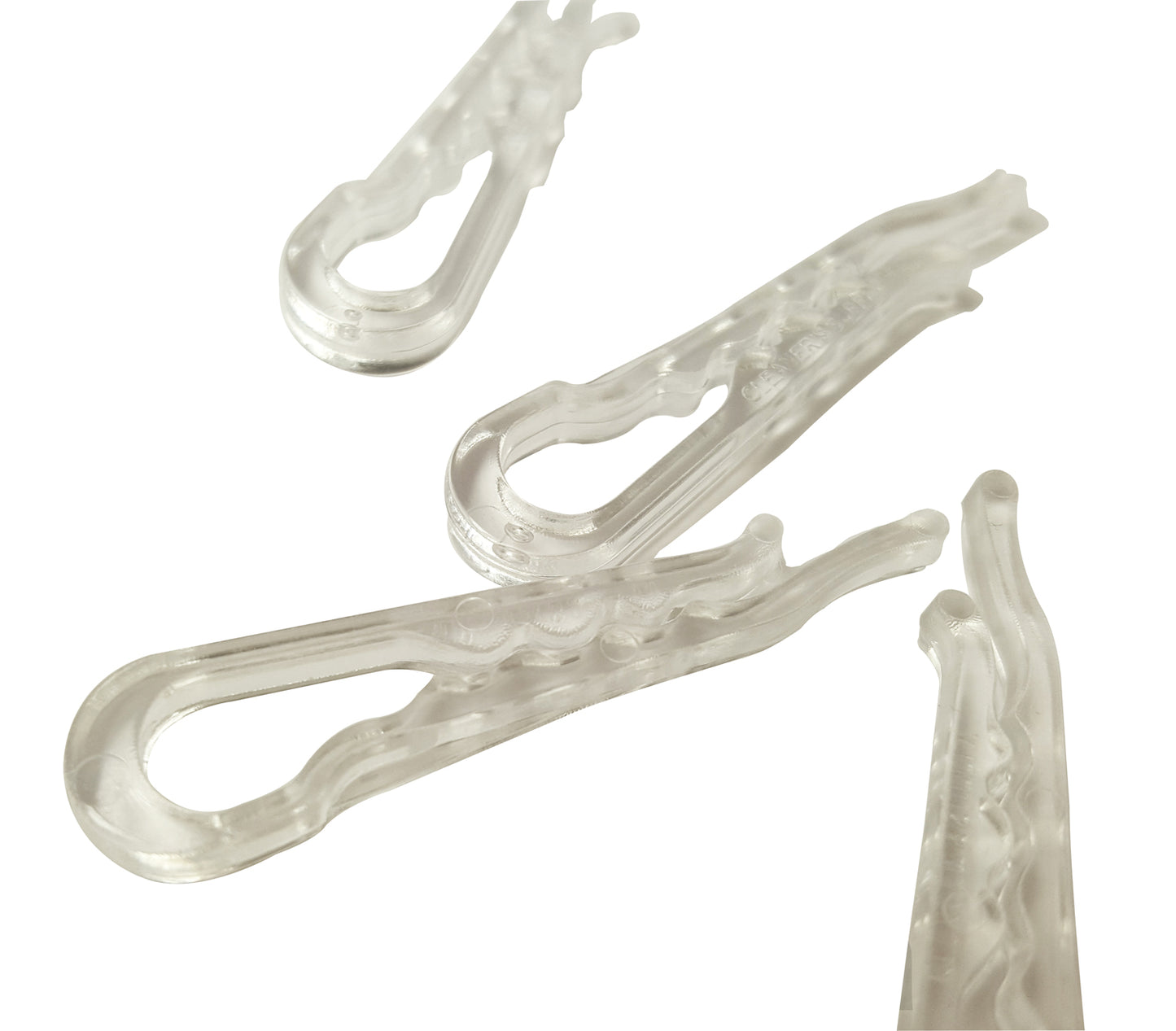 NiftyPlaza 200 Clear Plastic Alligator Clips for Shirts, Folding Ties, Socks Pants