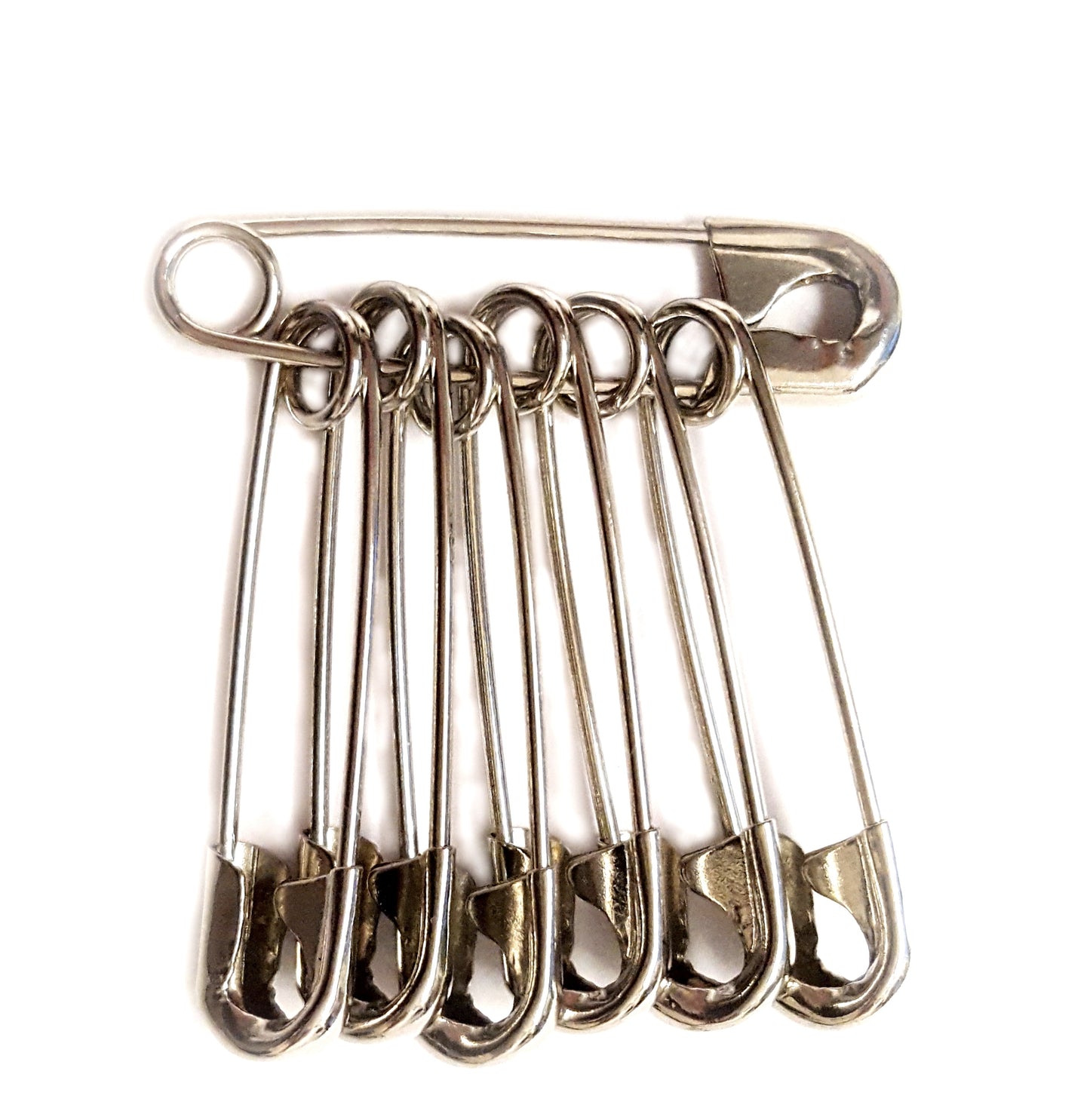 NiftyPlaza Extra Large Safety Pins, Size 2 Inch, 100 Safety Pins, Heavy Duty Sewing Crafting