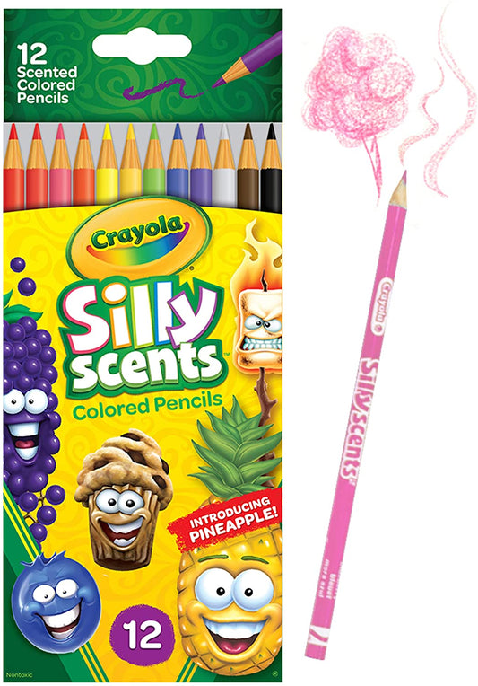 Crayola Silly Scents Scented Colored Pencils, Gift for Kids, 12 Count, Assorted