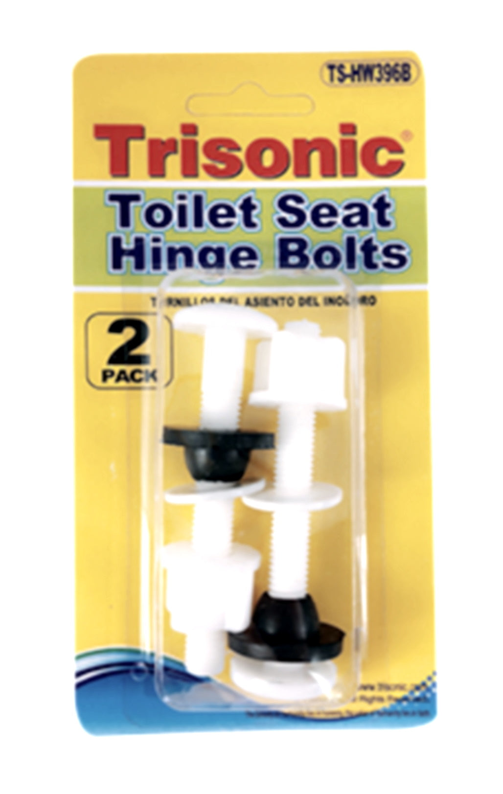 Trisonic Toilet Seat Hinge Bolts - Attaches Toilet Seat Hinge to Bowl