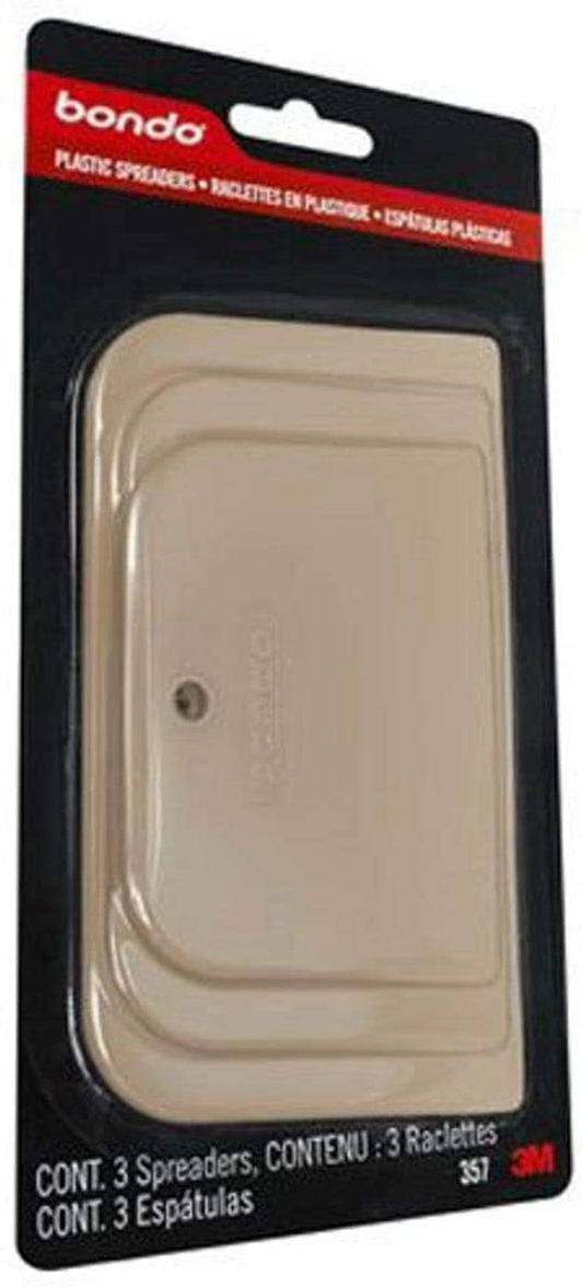 Bondo Plastic Spreaders, 3 Different Sizes, 3 Total, Filler, Putty, Spackle, Caulk or Glaze