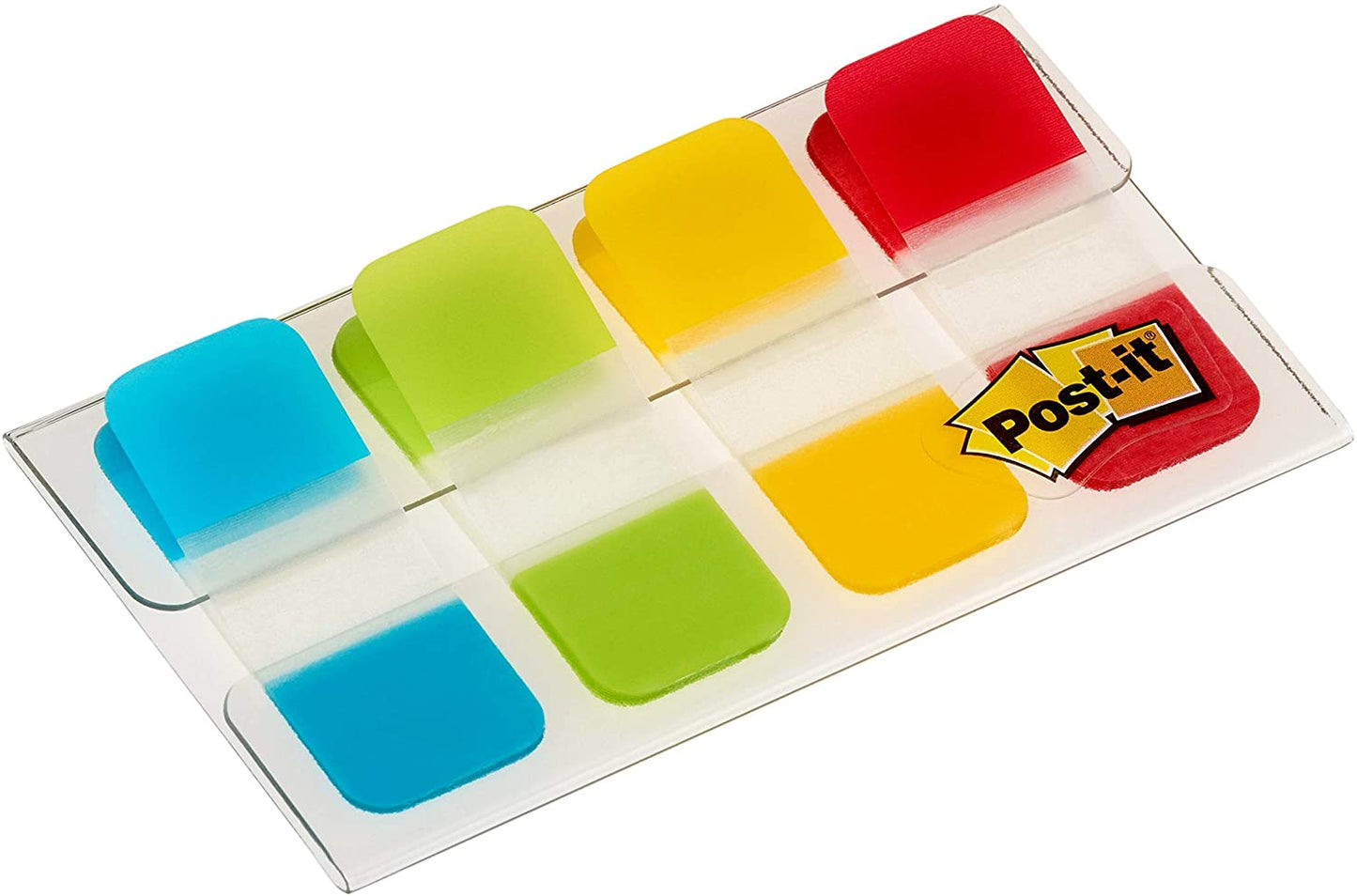 Post-it Tabs - 625 in Solid, Aqua, Lime, Yellow, Red, 10 Color, 40 Dispenser