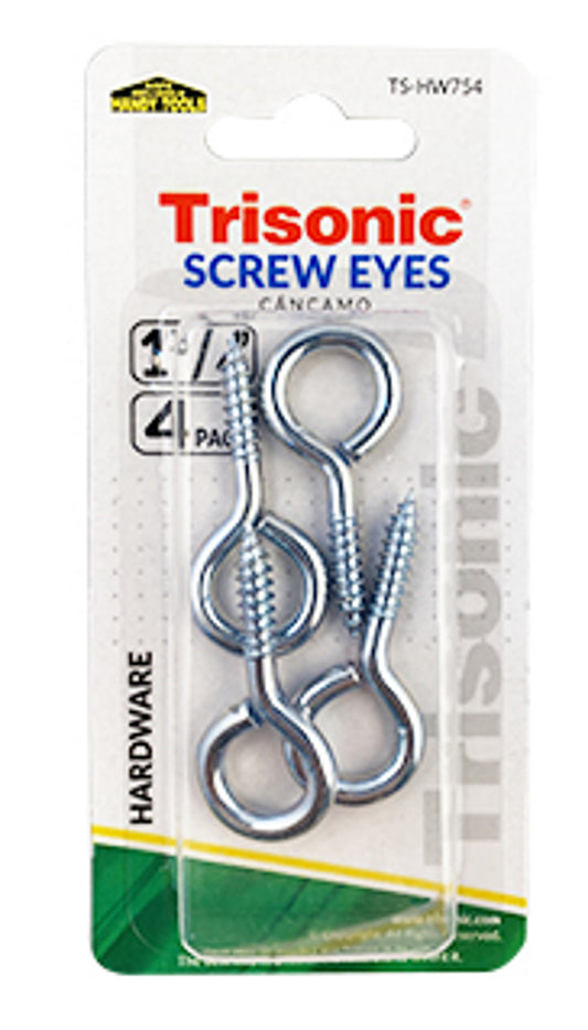 Trisonic 1 3/4" Screw Eyes Utility 4 Pcs Hooks Steel Ceiling Hang Frames Gate kitchen utensils