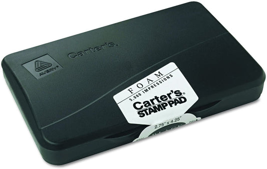 Avery Carter's Foam Stamp Pad, 2.75 x 4.25 Inch, 1 Pad Black, General Use