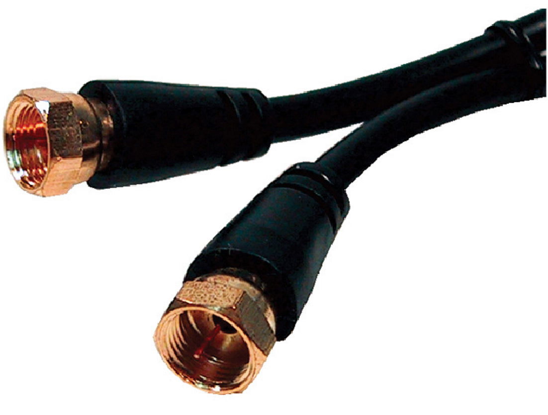 Trisonic RG-6U Coaxial Cable 25 ft Black, Ideal for TV Antenna, DVR, VCR, Satellite, Cable Box, Home Theater
