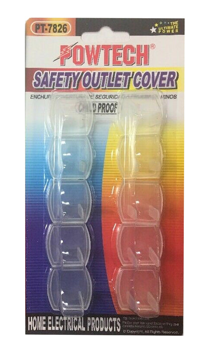 Trisonic Outlet Plug Covers 10-Count Child Proof UL Electrical Protector Safety Caps