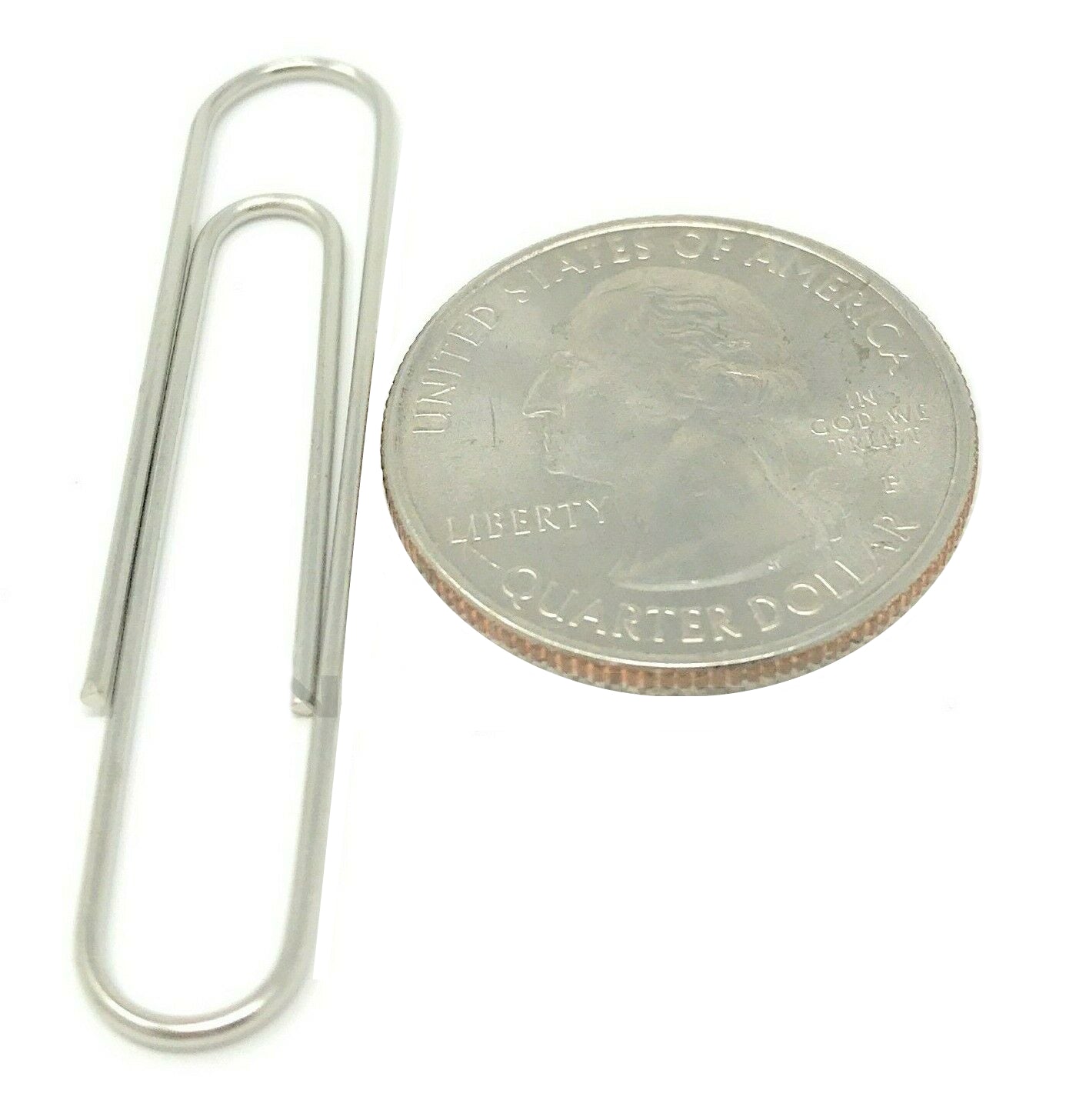 NiftyPlaza Large Jumbo Paper Clips (50mm) 100-Count Silver Smooth Finish, Craft, Home, School, Office
