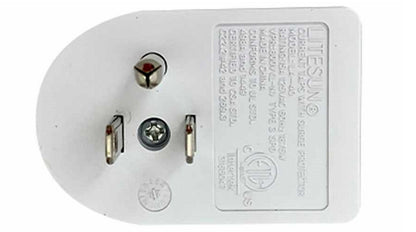 Trisonic Single Outlet 3 Prong Power Adapter Grounded Wall Tap Surge Protector Plug