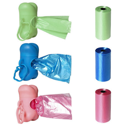 3 PCS Bone Shaped Poop Bag Dispenser Plastic Pet Waste Disposal Bag Dispenser With Waste Bag (Random Color)