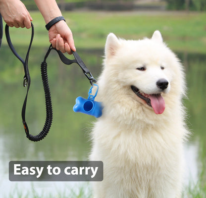 3 PCS Bone Shaped Poop Bag Dispenser Plastic Pet Waste Disposal Bag Dispenser With Waste Bag (Random Color)