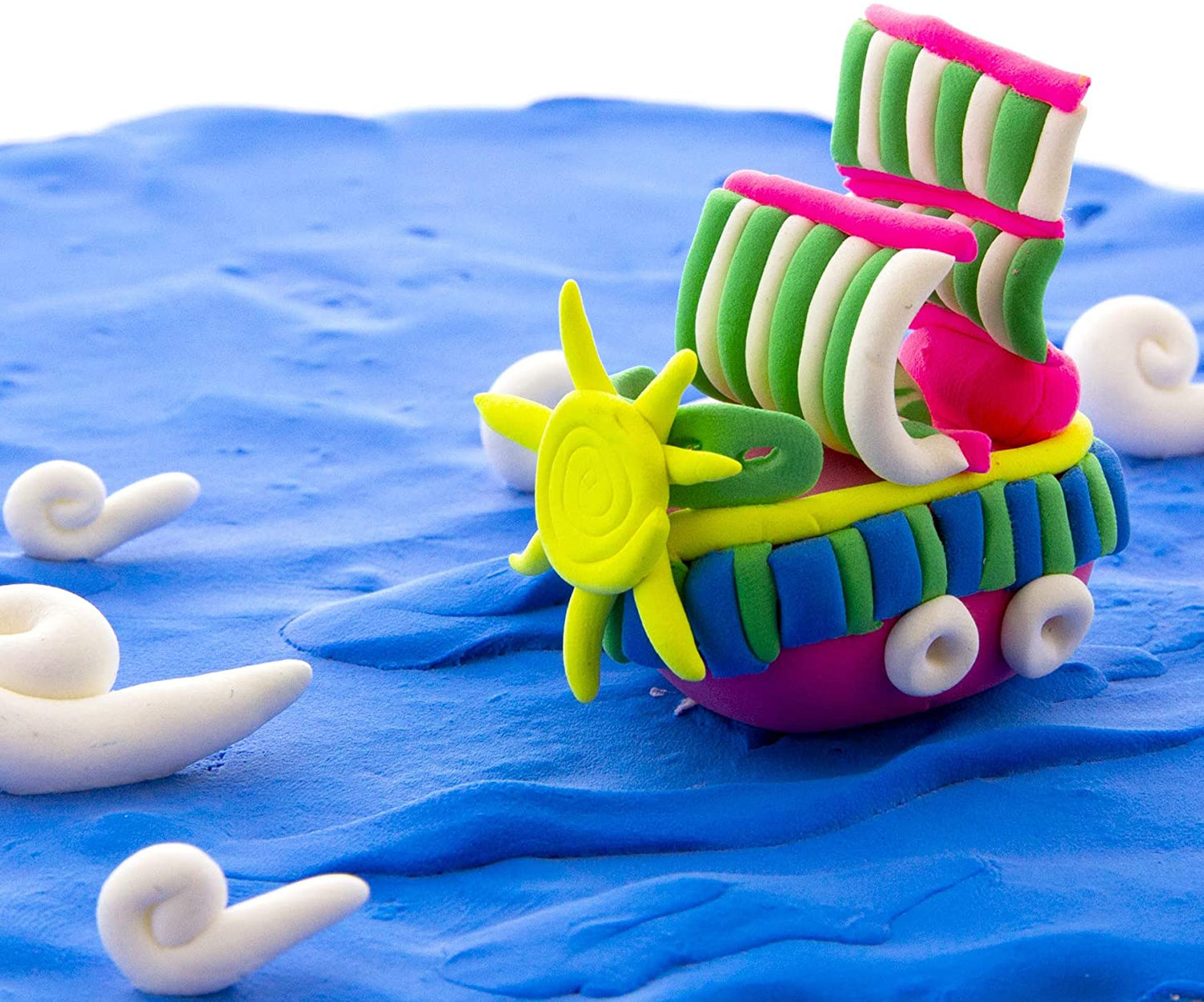 BAZIC Air Dry Clay Neon Color 2 oz, Light Modeling Dough Art Craft Slime, Non Toxic Gift Artist Kids Toddler (Random Color)