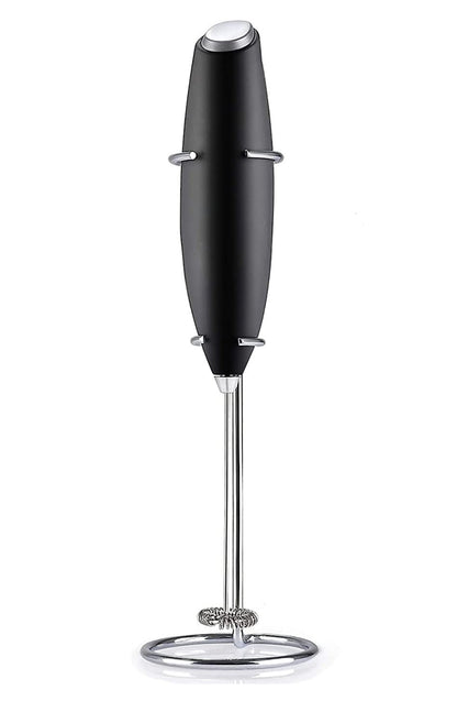 Egg Beater Black Handheld Milk Mixer Batteries Operated Mini Stainless Steel Egg Coffee Milk Frother