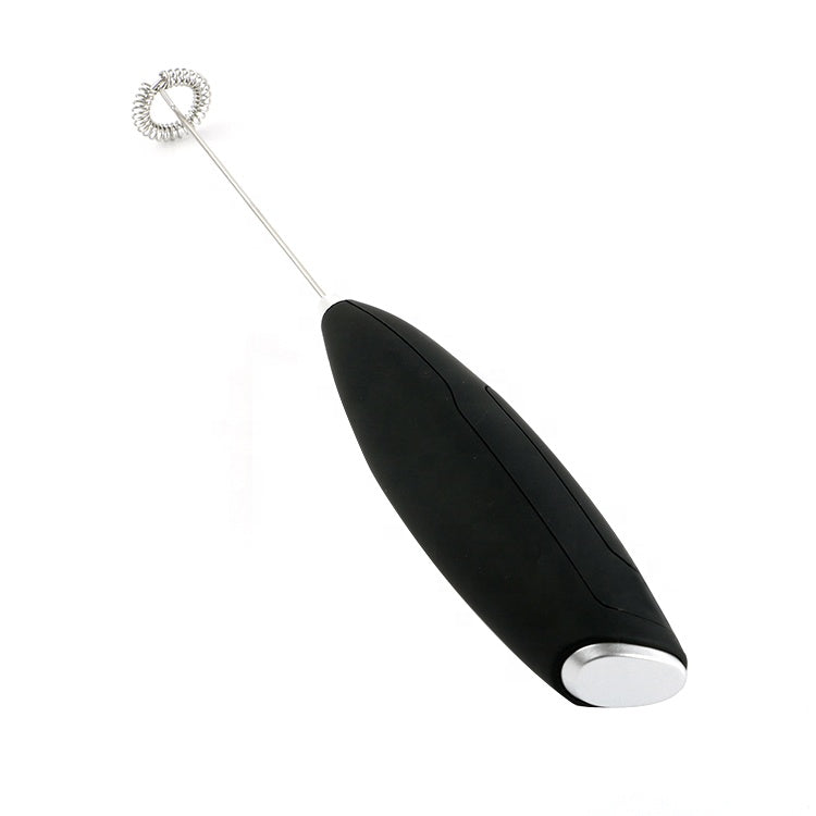 Egg Beater Black Handheld Milk Mixer Batteries Operated Mini Stainless Steel Egg Coffee Milk Frother