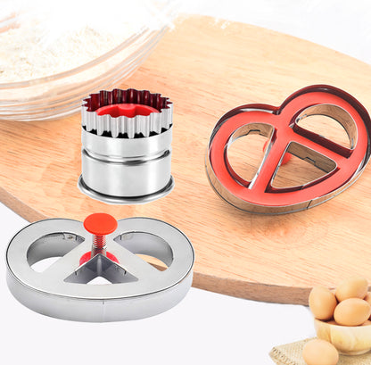 NiftyPlaza 3pcs Cookie Cutter Different Shape Set Food Grade Metal kitchen Cookie Mold for Baking 3D Stainless Steel