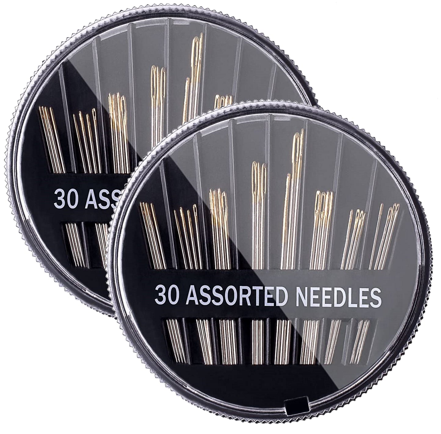 NiftyPlaza Hand Sewing Needles for Sewing Repair, Premium quality 60-Count Assorted Stainless Steel Needles - Pack of 2
