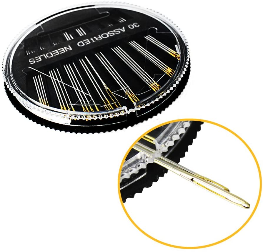 NiftyPlaza Hand Sewing Needles for Sewing Repair, Premium quality 60-Count Assorted Stainless Steel Needles - Pack of 2