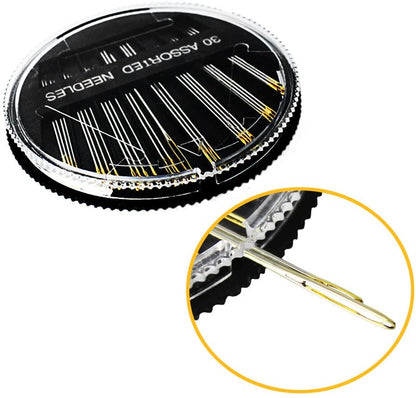 NiftyPlaza Hand Sewing Needles for Sewing Repair, Premium quality 60-Count Assorted Stainless Steel Needles - Pack of 2