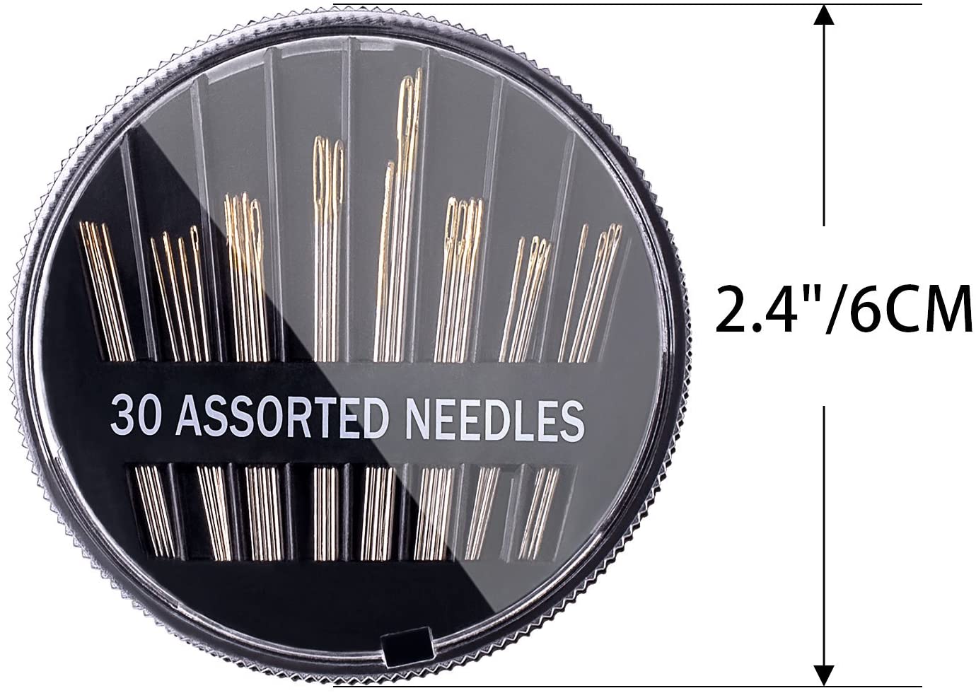 NiftyPlaza Hand Sewing Needles for Sewing Repair, Premium quality 60-Count Assorted Stainless Steel Needles - Pack of 2