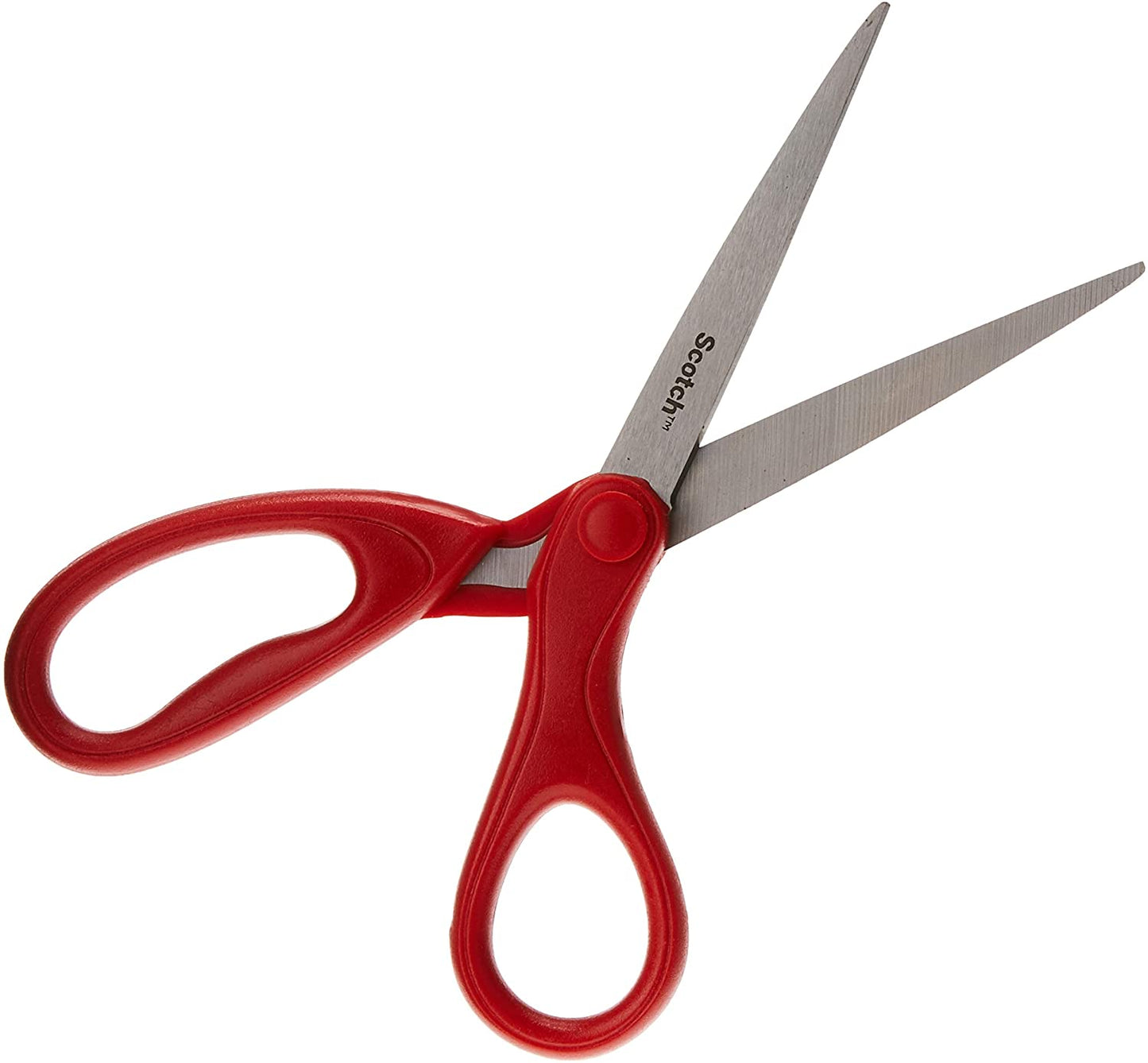 Scotch Household Scissor, 7-Inches Red Handle Light Duty Cutting Stainless Steel Blades