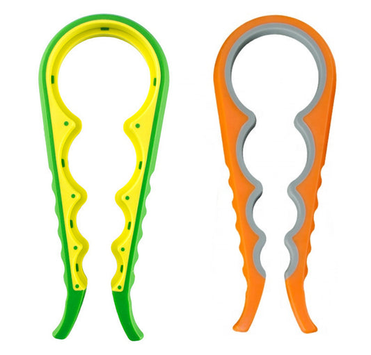 Jar Bottle Can Opener 2-Count Random Color NiftyPlaza Multifunctional 4-IN-1 Silicone Arthritis Ultimate Opener For Seniors Arthritis Suffers and Weak Hands