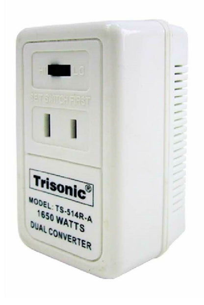 Foreign Travel Converter 1650 Watts AV Voltage Step Down Power Adapter 220V 110V - Trisonic