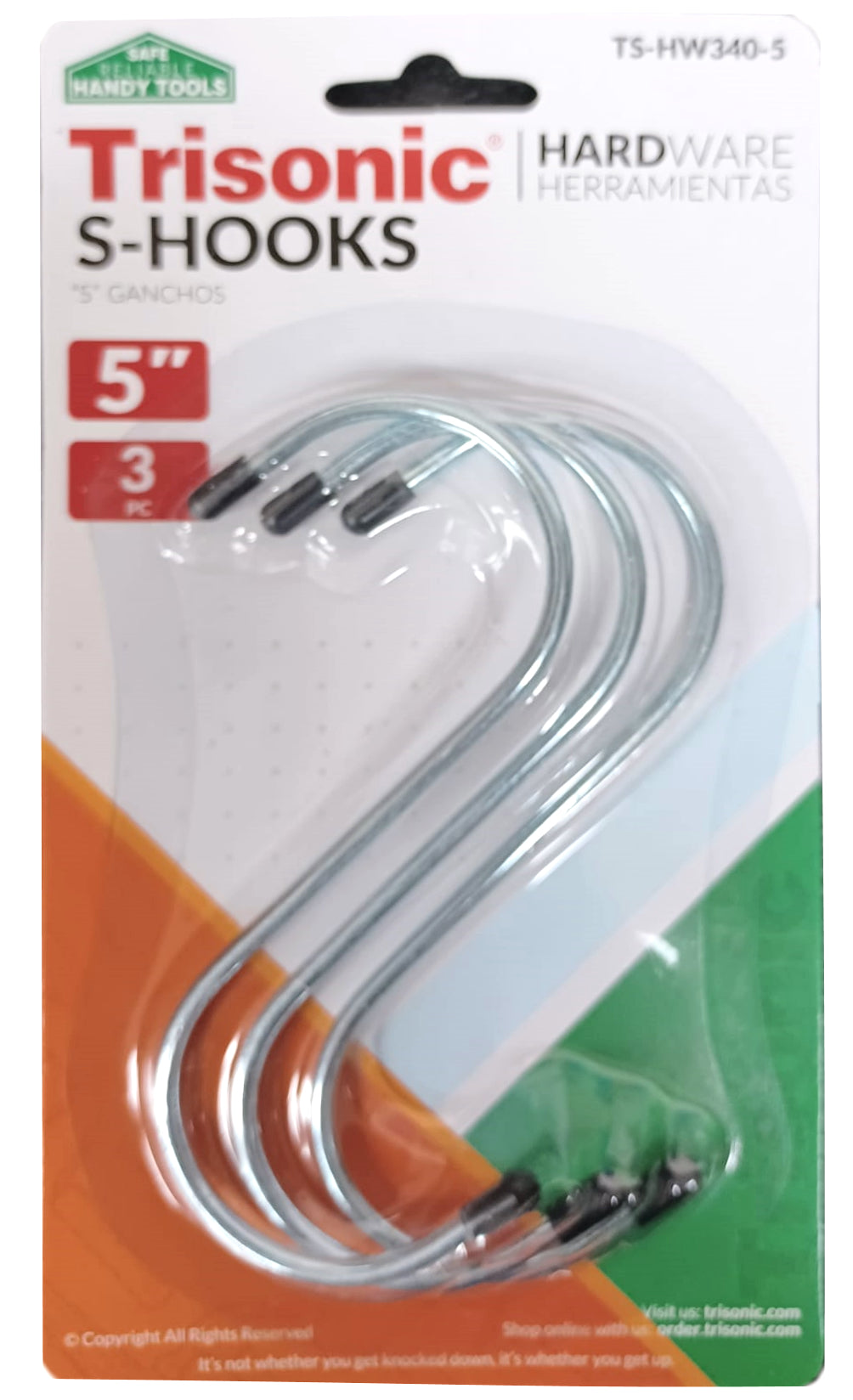 Heavy Duty Stainless Steel S Shaped 3 Hooks for Hanging Apparel Kitchenware Utensils Plants Towels Gardening Tools