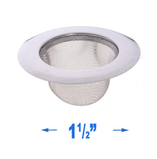 1/2" Mesh Metal Sink Strainer Heavy Duty Stainless Steel Slop Basket Filter Trap Perfect for Kitchen Sink/Bathroom Bathtub Wash Basin Floor Drain Balcony Drain Hole