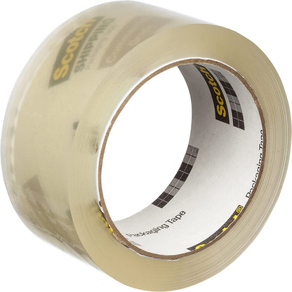 Scotch Commercial Grade Shipping Packaging Tape, 1.88" x 54.6 yd., 3" Core, Clear, Shipping and Mailing