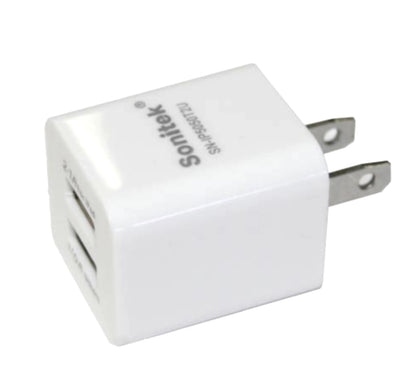2-Port USB Home Wall Plug Charger Cell Smart Phone Tablet Dual Battery Charging