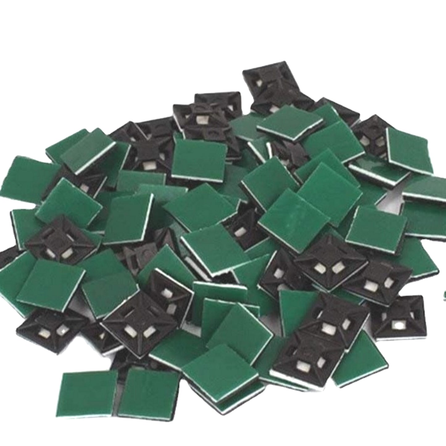 NiftyPlaza Black Cable Wire Zip Ties Mounts 200 Pcs Self ADHESIVE Multi-Purpose Clips Base - Nylon 30mm x 30mm